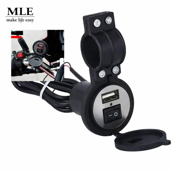 Universal Motorcycle USB Fast Charger – Waterproof Bike Mobile Phone Charging Port