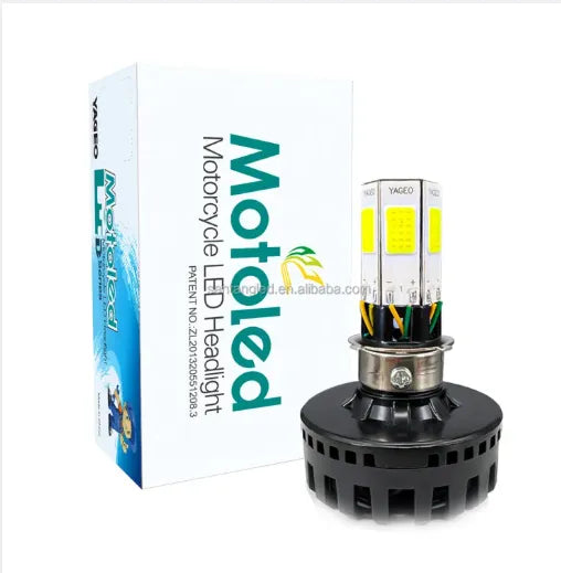 M6 Motorcycle LED Headlight – 36W 3800LM High/Low Beam with Flash Mode (AC/DC Compatible)