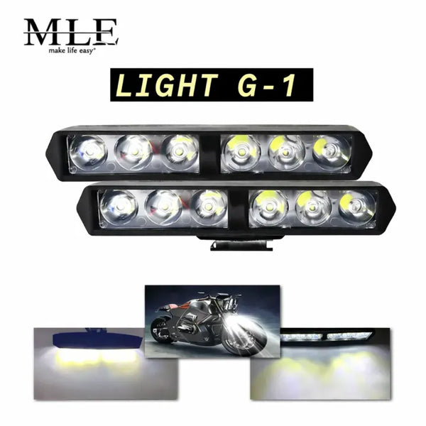 2 Pcs Universal Motorcycle COB LED Fog & Driving Lights | High Brightness Waterproof Bike LED Lights for Night Riding & Styling Accessories