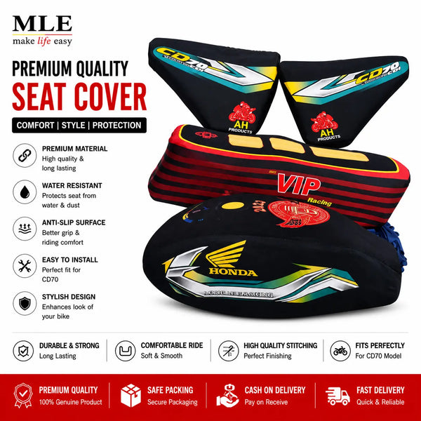 Motor bike 70cc Custom Kit, Seat Cover, Tank Cover and Side Cover 4 pcs Kit