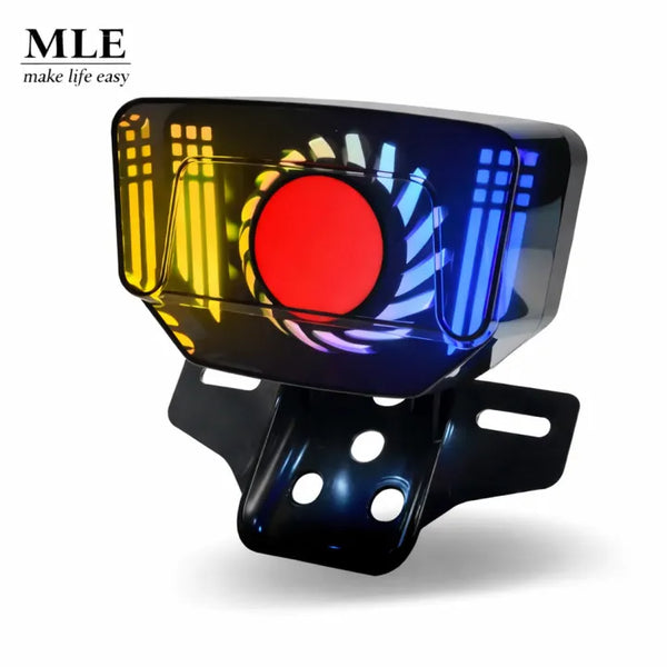Multifunctional LED Motorcycle Tail Light – DRL Running Light with Left/Right Indicators for 70cc & 125cc Bikes